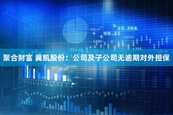 聚合财富 冀凯股份：公司及子公司无逾期对外担保
